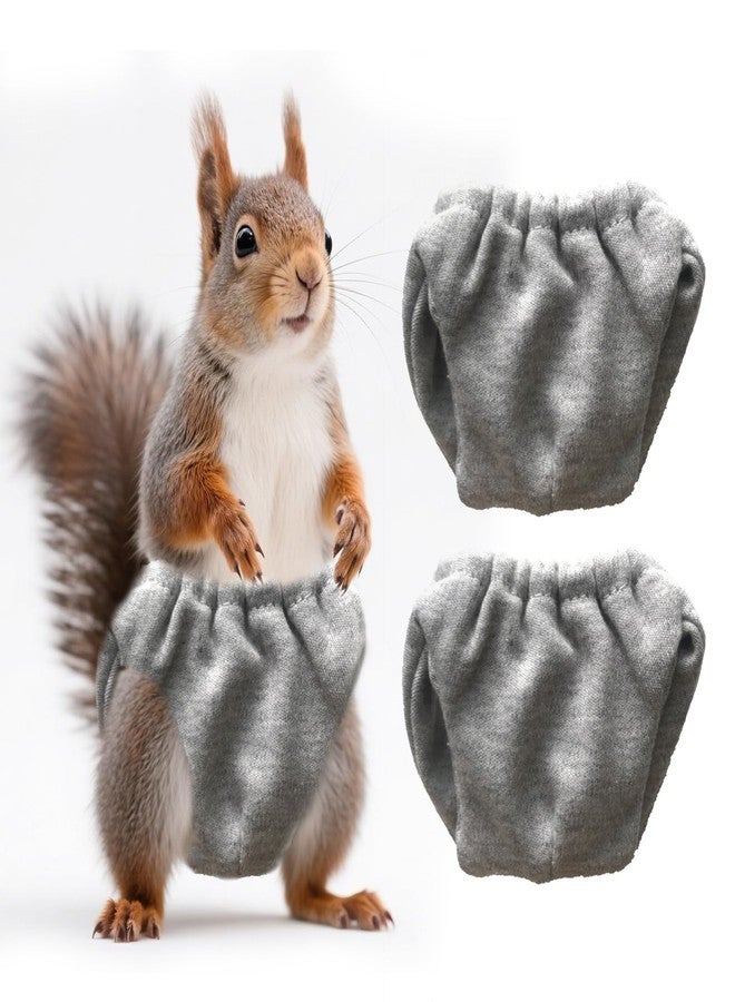 hokable 2PCS Small Pet Diapers,Adjustable Sugar Glider Diapers Climbing Diapers,Washable,Specially Designed for Use on Pet Squirrels Small Medium Guinea Pig. (Grey, M) - Image 1